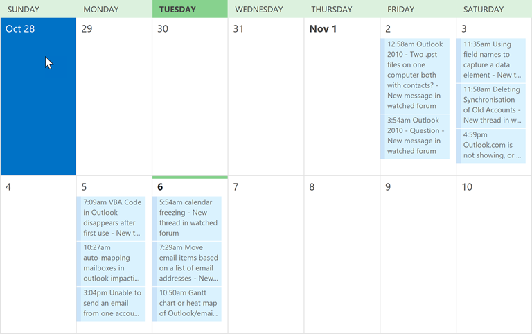 Outlook Gantt Chart