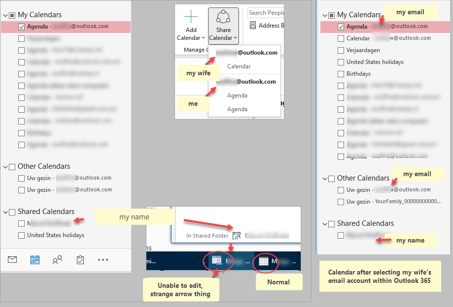 unable to add calendar in outlook 365